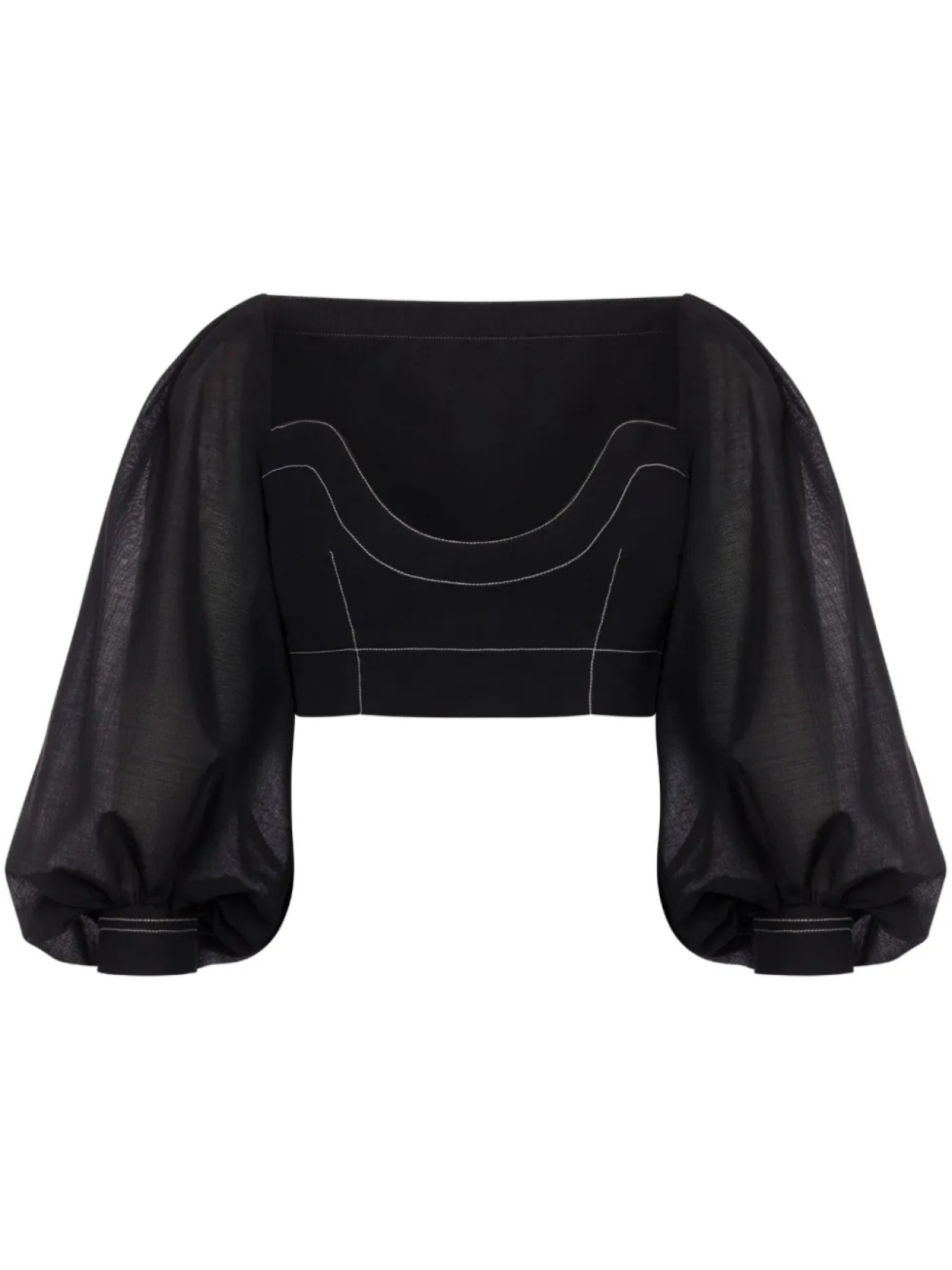 Укороченный топ с рукавами бишоп Philosophy Di Lorenzo Serafini, черный
Укороченный топ с рукавами бишоп Philosophy Di Lorenzo Serafini, черный