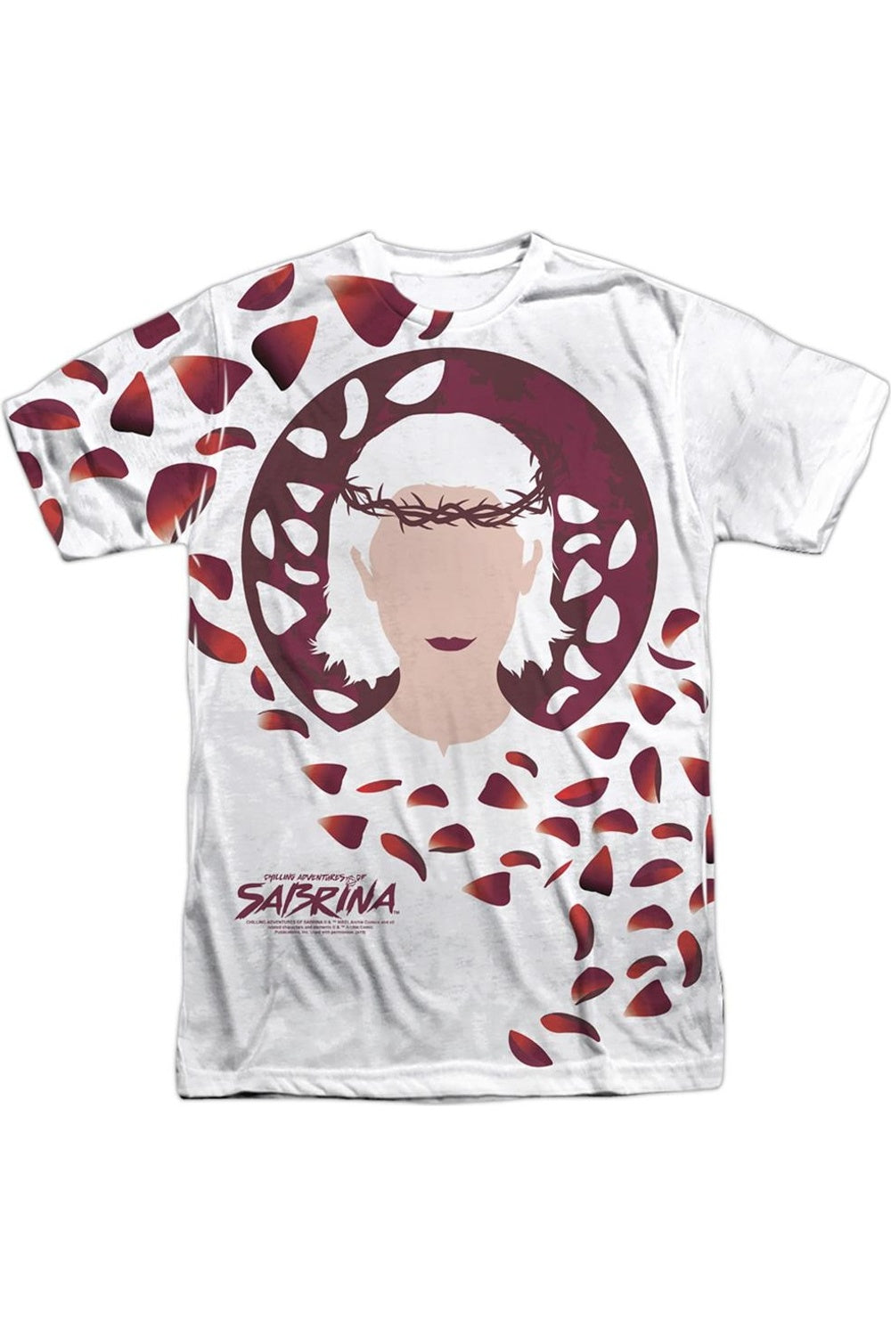Футболка с коротким рукавом из полиэстера для взрослых «Леденящие душу приключения Сабрины» с изображением тернового венца Gildan, белый
Футболка с коротким рукавом из полиэстера для взрослых «Леденящие душу приключения Сабрины» с изображением тернового венца Gildan, белый