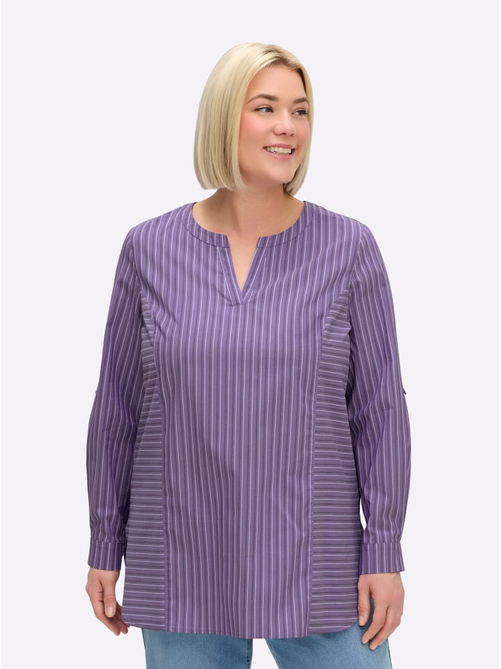 Sheego Туника в фиолетово-бежевую полоску
Sheego Туника в фиолетово-бежевую полоску