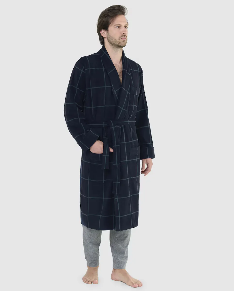 Мужской синий флисовый халат El Búho Nocturno, зеленый
Мужской синий флисовый халат El Búho Nocturno, зеленый