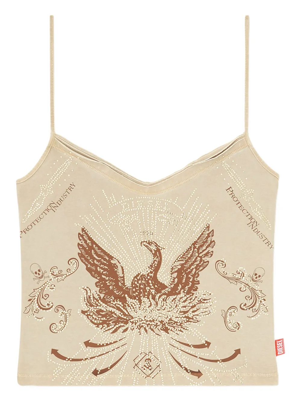 Топ на бретелях с принтом DIESEL, нейтральный
Топ на бретелях с принтом DIESEL, нейтральный