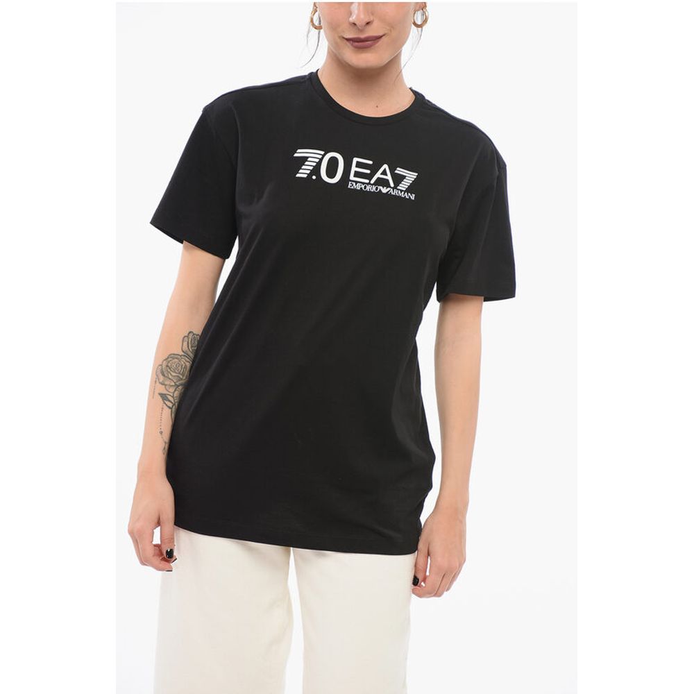 Футболка EA7 с круглым вырезом, хлопковая, с принтом Armani, Black
Футболка EA7 с круглым вырезом, хлопковая, с принтом Armani, Black