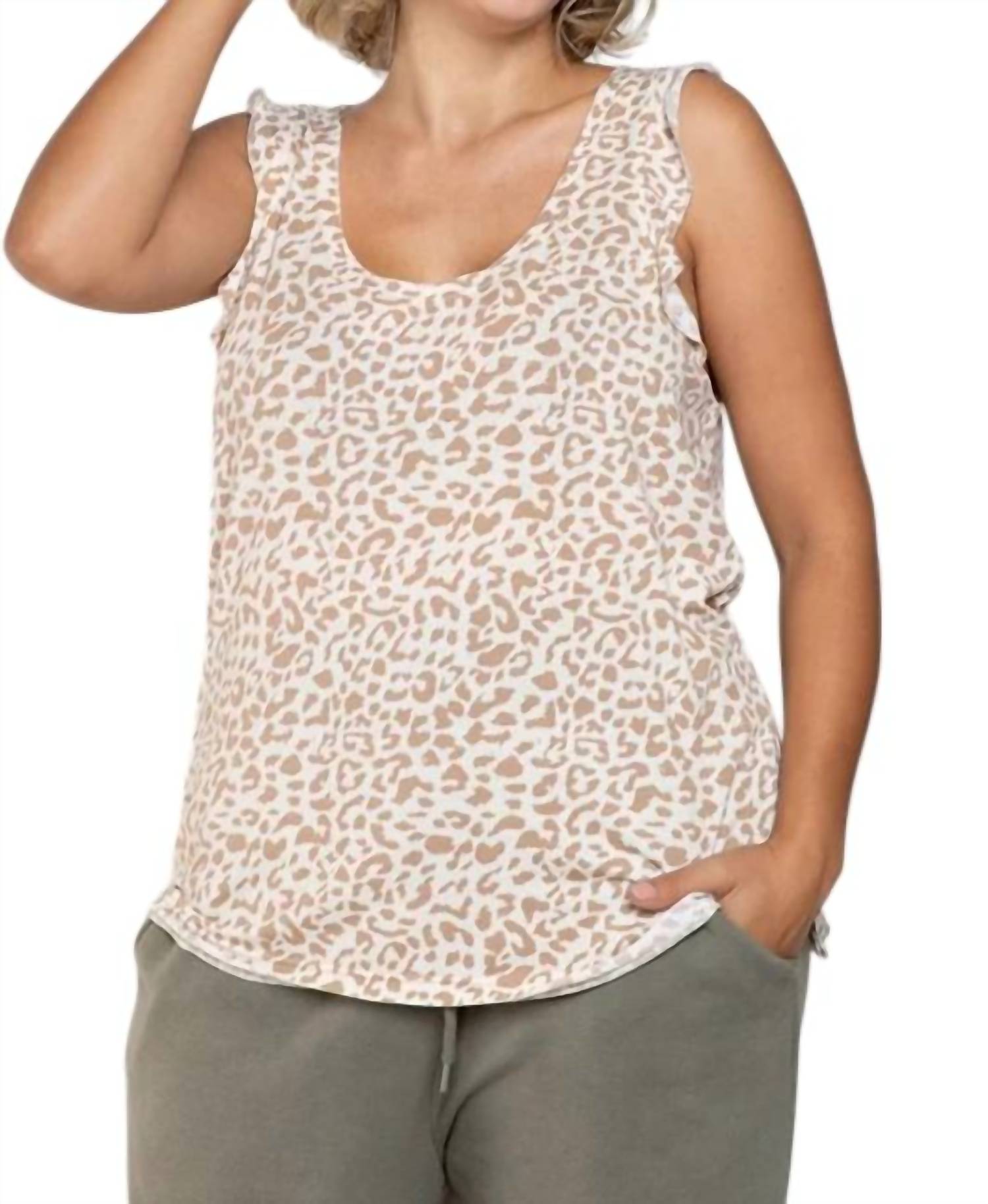 Майка женская POL, серо-коричневый/леопардовый принт
Майка женская POL, серо-коричневый/леопардовый принт