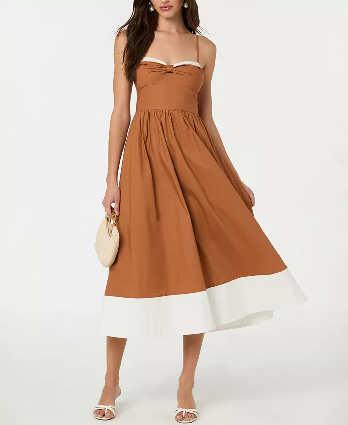 Женское платье миди с узлом на груди ASTR the Label, коричневый/бежевый
Женское платье миди с узлом на груди ASTR the Label, коричневый/бежевый