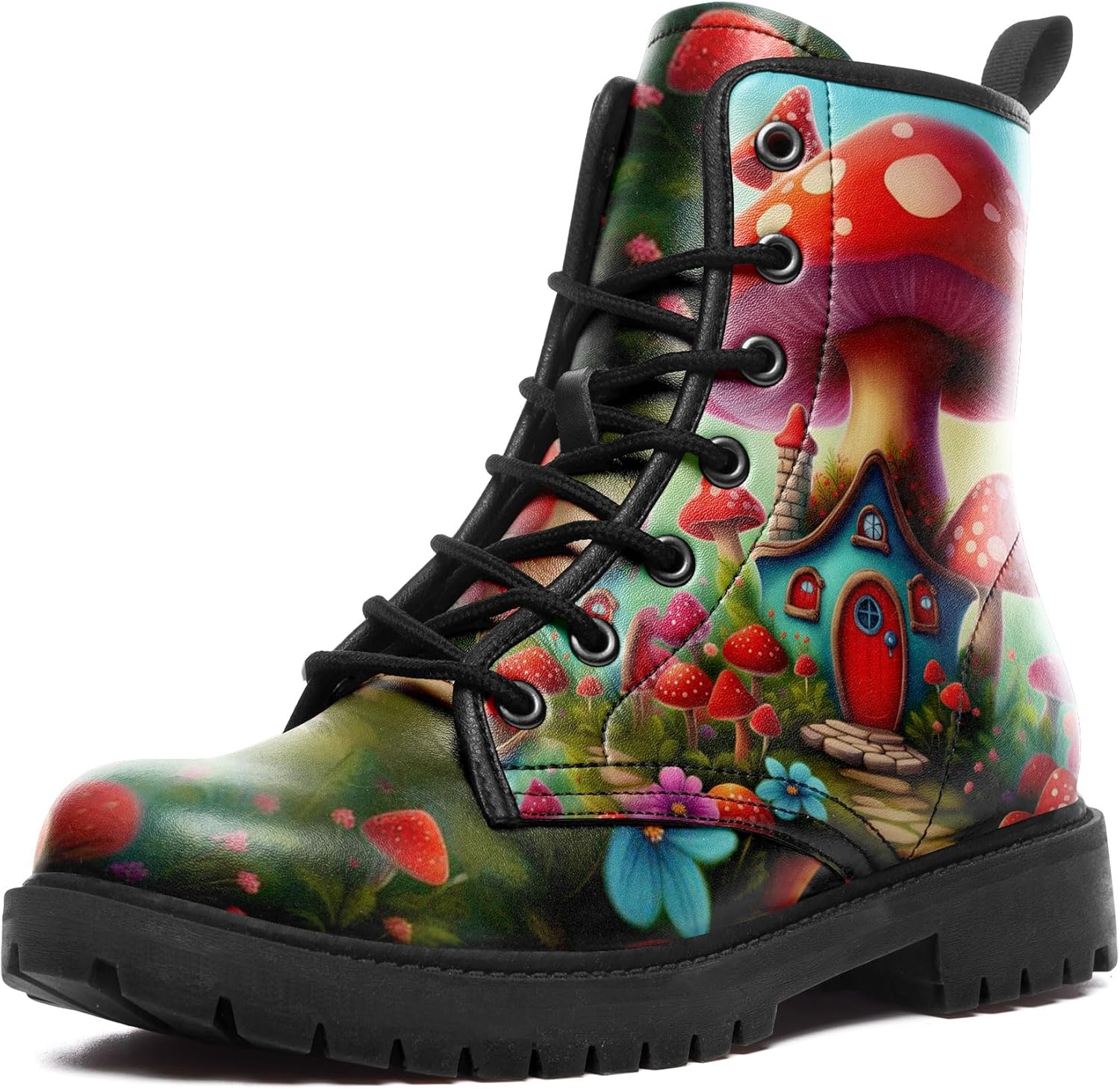 Ботинки средней высоты Artistic Mushroom, мужские и женские, с цветочным принтом, на шнуровке, для походов, повседневной носки и прогулок Awsole, черный/красный/синий/зеленый
Ботинки средней высоты Artistic Mushroom, мужские и женские, с цветочным принтом, на шнуровке, для походов, повседневной носки и прогулок Awsole, черный/красный/синий/зеленый