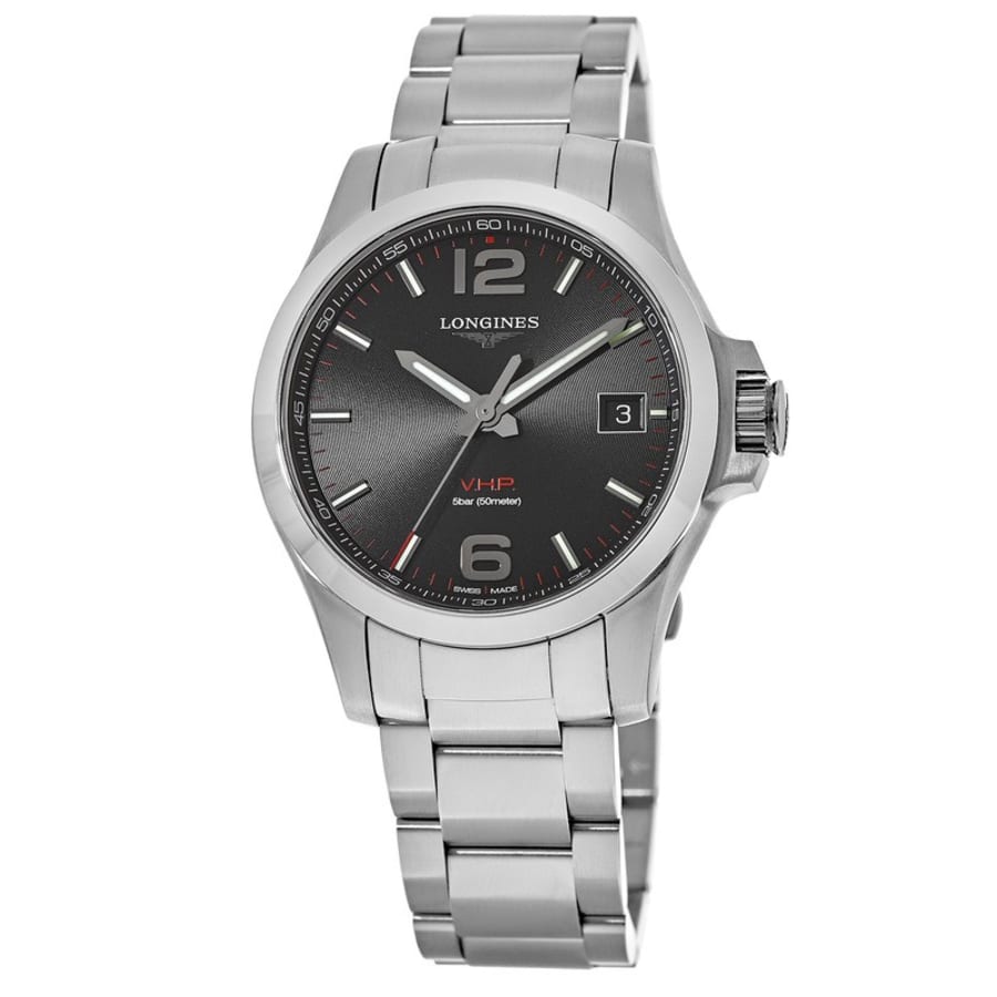Мужские часы Longines Conquest VHP 41 мм из нержавеющей стали с черным циферблатом L3.716.4.56.6
Мужские часы Longines Conquest VHP 41 мм из нержавеющей стали с черным циферблатом L3.716.4.56.6