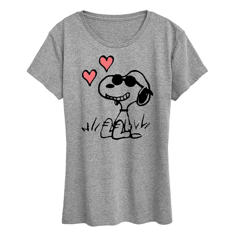 Женская футболка Peanuts Snoopy Joe Cool Sitting Hearts с рисунком Licensed Character, цвет Heather Gray
Женская футболка Peanuts Snoopy Joe Cool Sitting Hearts с рисунком Licensed Character, цвет Heather Gray