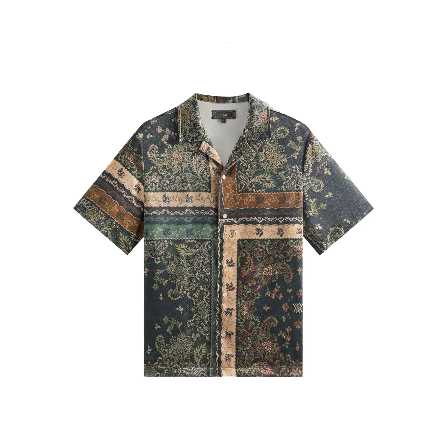 Панельная рубашка с воротником кэмп и банданой Thompson KITH, оранжевый
Панельная рубашка с воротником кэмп и банданой Thompson KITH, оранжевый