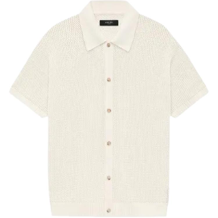 Вязаная сетчатая рубашка AMIRI, слоновая кость
Вязаная сетчатая рубашка AMIRI, слоновая кость