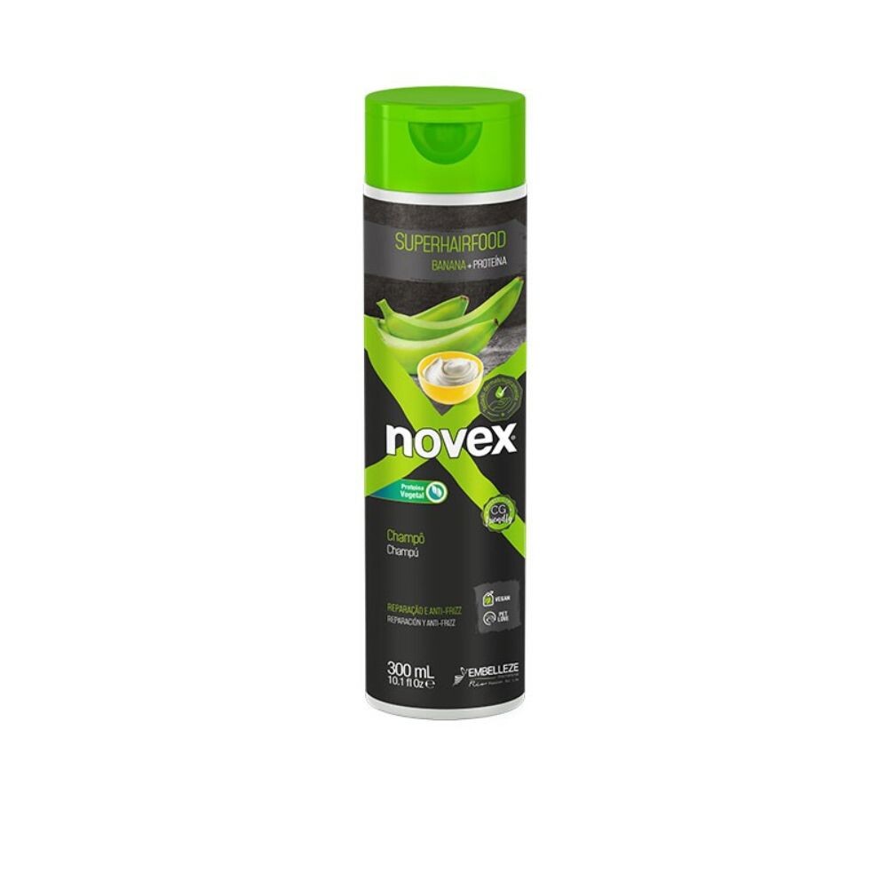 Шампунь против вьющихся волос Superhairfood Banana Y Proteína Champú Novex, 300 мл
Шампунь против вьющихся волос Superhairfood Banana Y Proteína Champú Novex, 300 мл