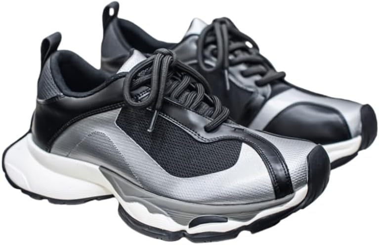 Мужские повседневные спортивные кроссовки с толстой подошвой и сетчатым верхом - на шнуровке - для бега и тренировок Fusecottc, Silvery
Мужские повседневные спортивные кроссовки с толстой подошвой и сетчатым верхом - на шнуровке - для бега и тренировок Fusecottc, Silvery