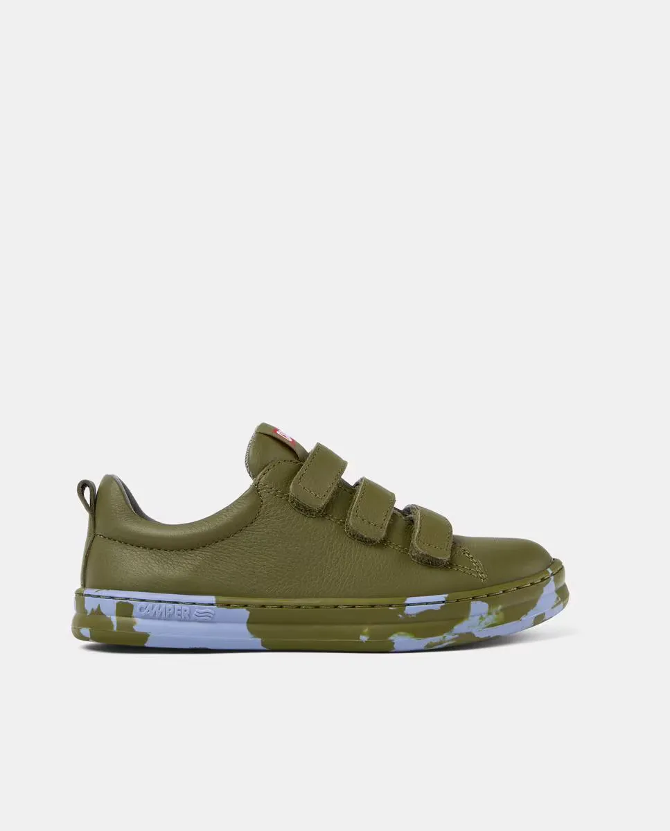 Детские кроссовки из гладкой кожи с застежкой-липучкой Camper, зеленый
Детские кроссовки из гладкой кожи с застежкой-липучкой Camper, зеленый