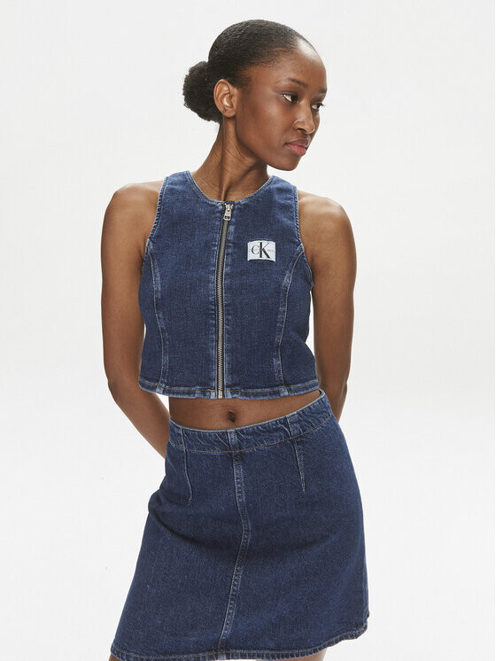 Топ приталенного кроя Calvin Klein, синий
Топ приталенного кроя Calvin Klein, синий