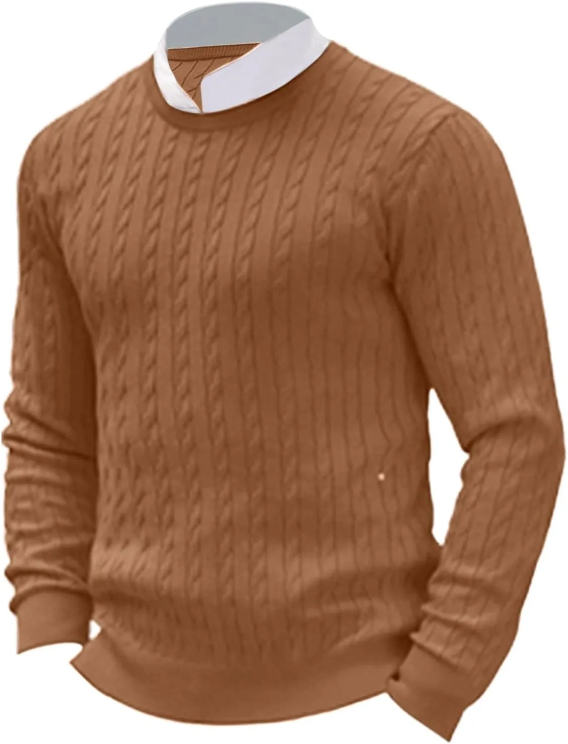 Свитер мужской Business Casual из легкой шерсти, Crew Neck, Slim Fit
Свитер мужской Business Casual из легкой шерсти, Crew Neck, Slim Fit