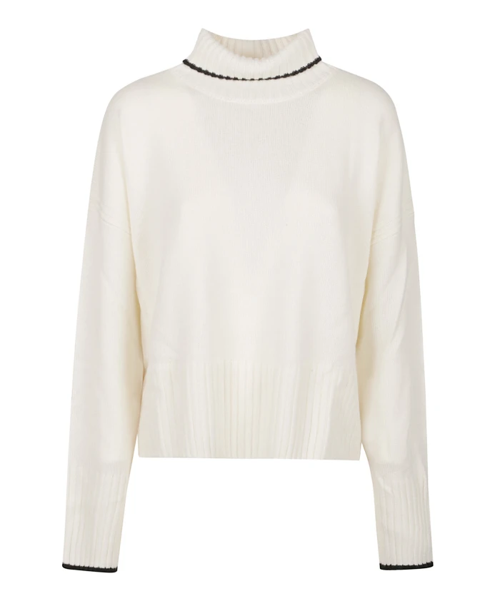 Фолклендский свитер с высоким воротником Pinko, белый
Фолклендский свитер с высоким воротником Pinko, белый