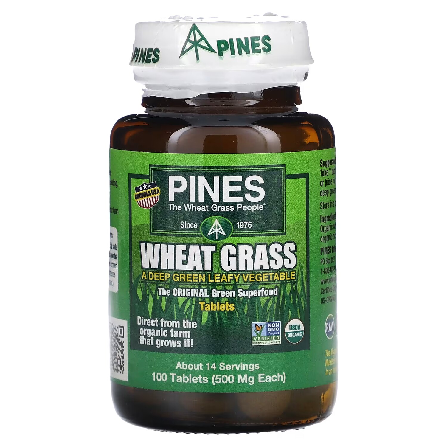 Добавка Pines International Wheat Grass, 100 таблеток
Добавка Pines International Wheat Grass, 100 таблеток