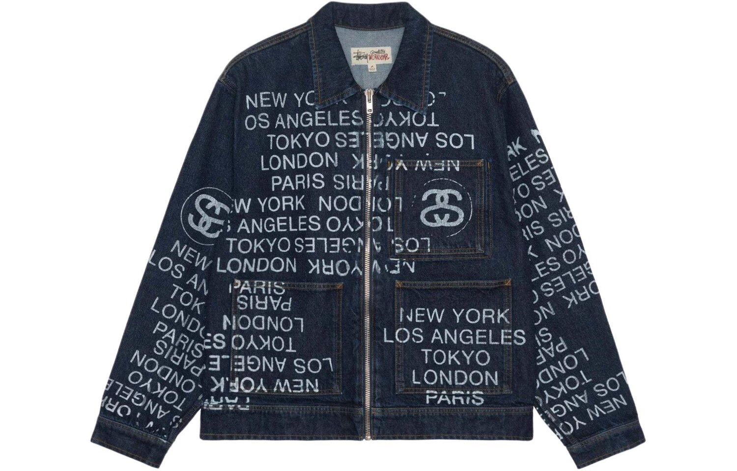 Джинсовая куртка унисекс Stussy, цвет Washed Blue
Джинсовая куртка унисекс Stussy, цвет Washed Blue