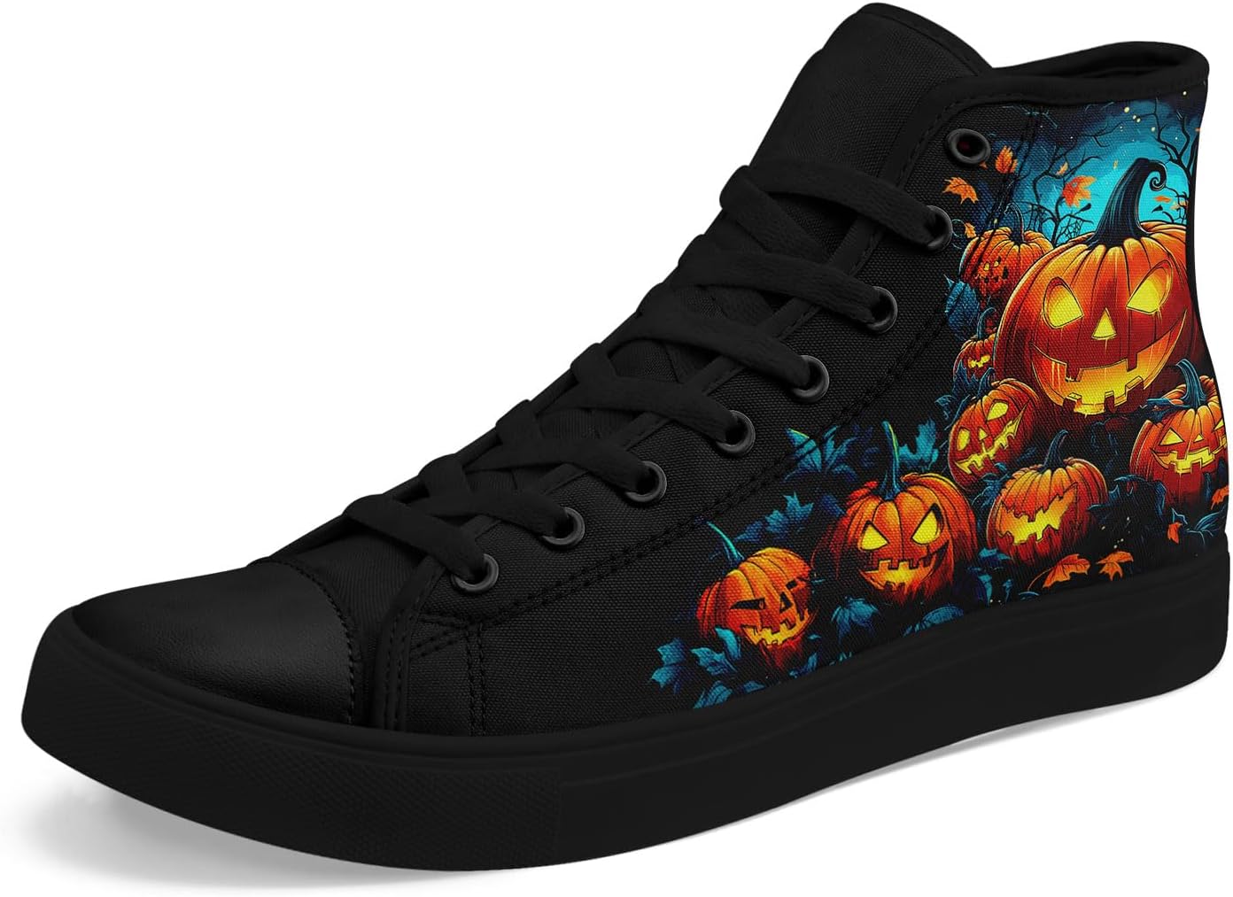Кеды на высокой подошве из холста для мужчин и женщин на Хэллоуин, с рисунками тыквы, призрака и черепа, дышащие, на плоской подошве, для повседневной ходьбы Awsole, черный/синий/оранжевый
Кеды на высокой подошве из холста для мужчин и женщин на Хэллоуин, с рисунками тыквы, призрака и черепа, дышащие, на плоской подошве, для повседневной ходьбы Awsole, черный/синий/оранжевый