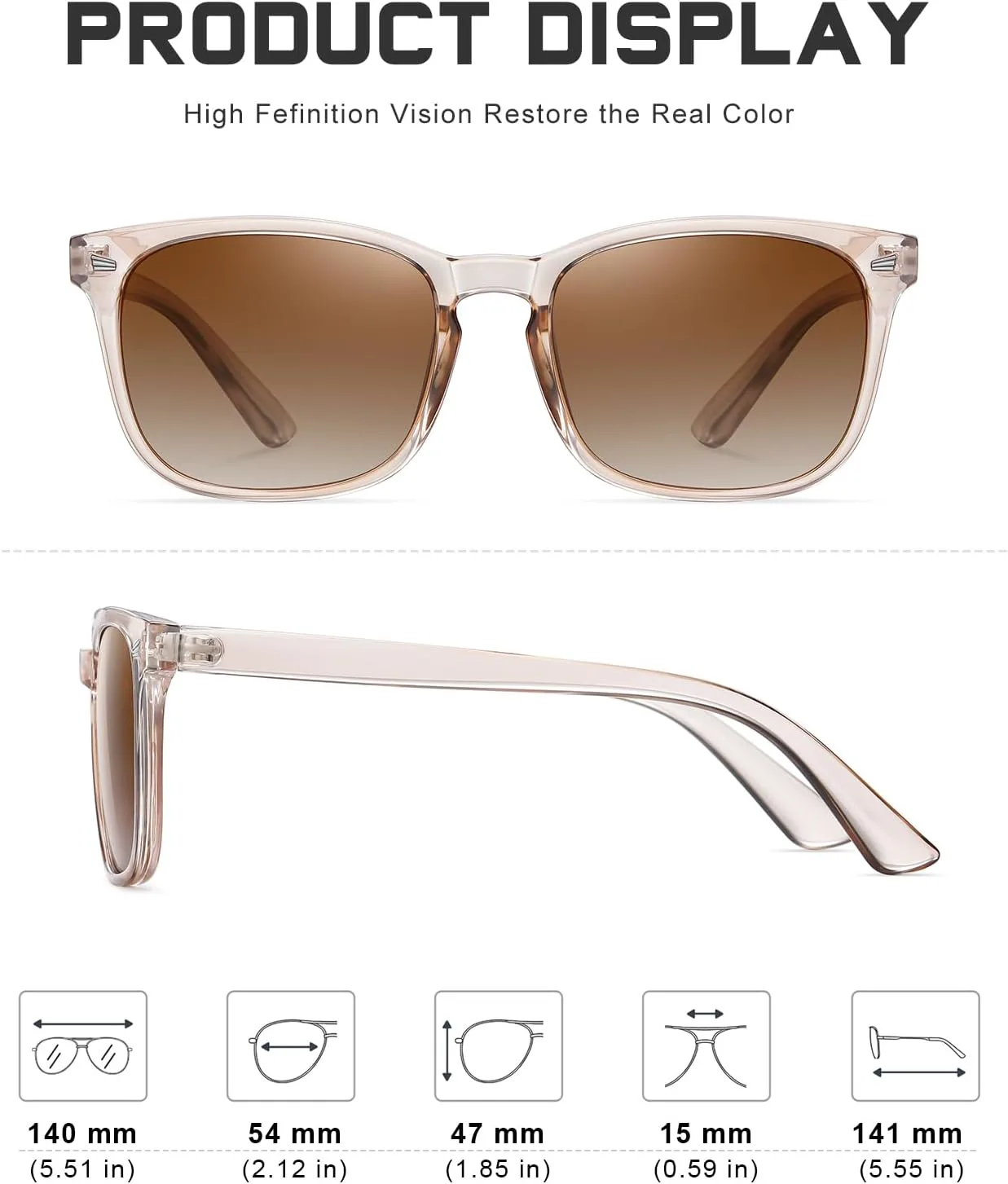 Поляризованные солнцезащитные очки FEIDUSUN для женщин и мужчин. Классические модные солнцезащитные очки с защитой от УФ-излучения, A12-black | Rose Gold Pink
Поляризованные солнцезащитные очки FEIDUSUN для женщин и мужчин. Классические модные солнцезащитные очки с защитой от УФ-излучения, A12-black | Rose Gold Pink