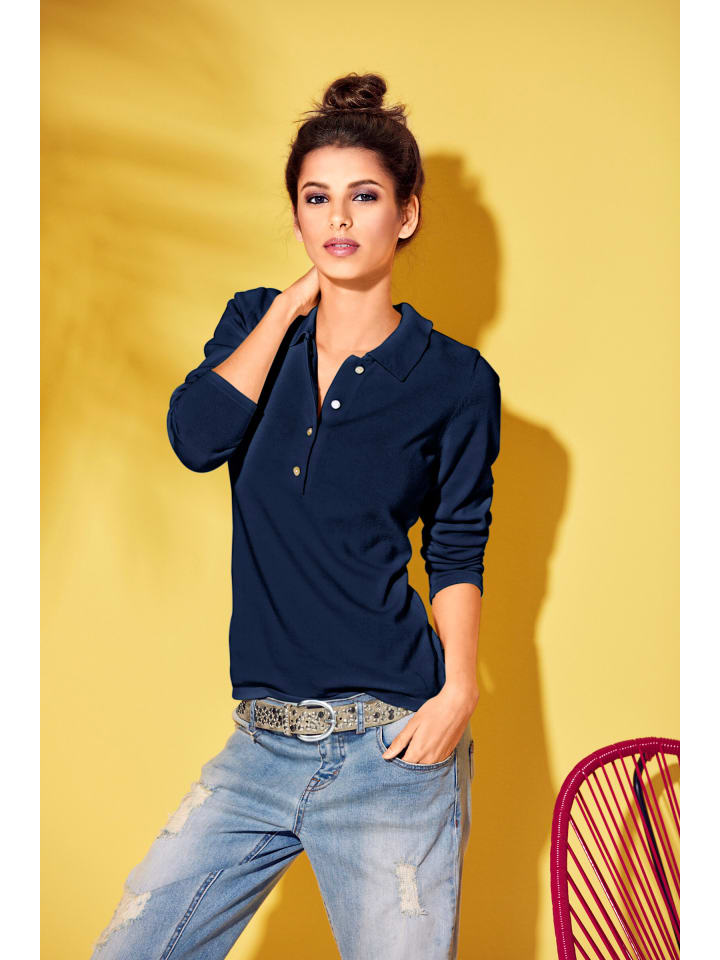 Свитер-поло темно-синего цвета Heine
Свитер-поло темно-синего цвета Heine