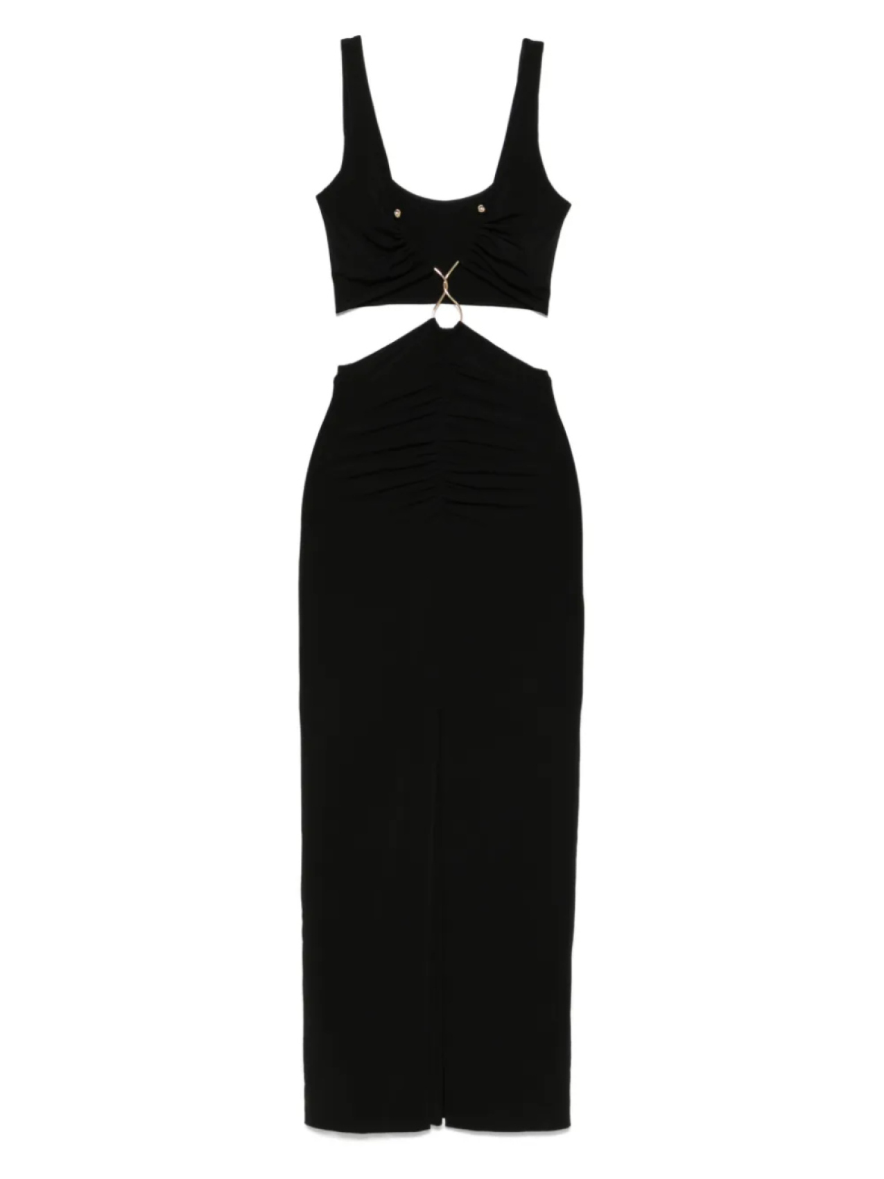 Платье макси с вырезом NISSA, черный 
Платье макси с вырезом NISSA, черный