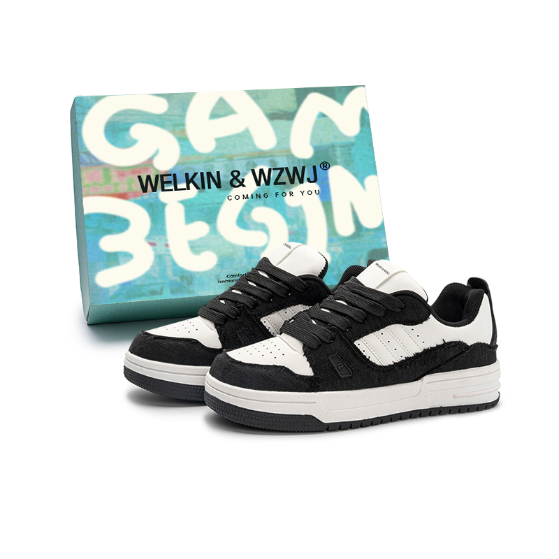 WELKIN&WZWJ Низкие скейтерские кроссовки унисекс черные, цвет Black 
WELKIN&WZWJ Низкие скейтерские кроссовки унисекс черные, цвет Black