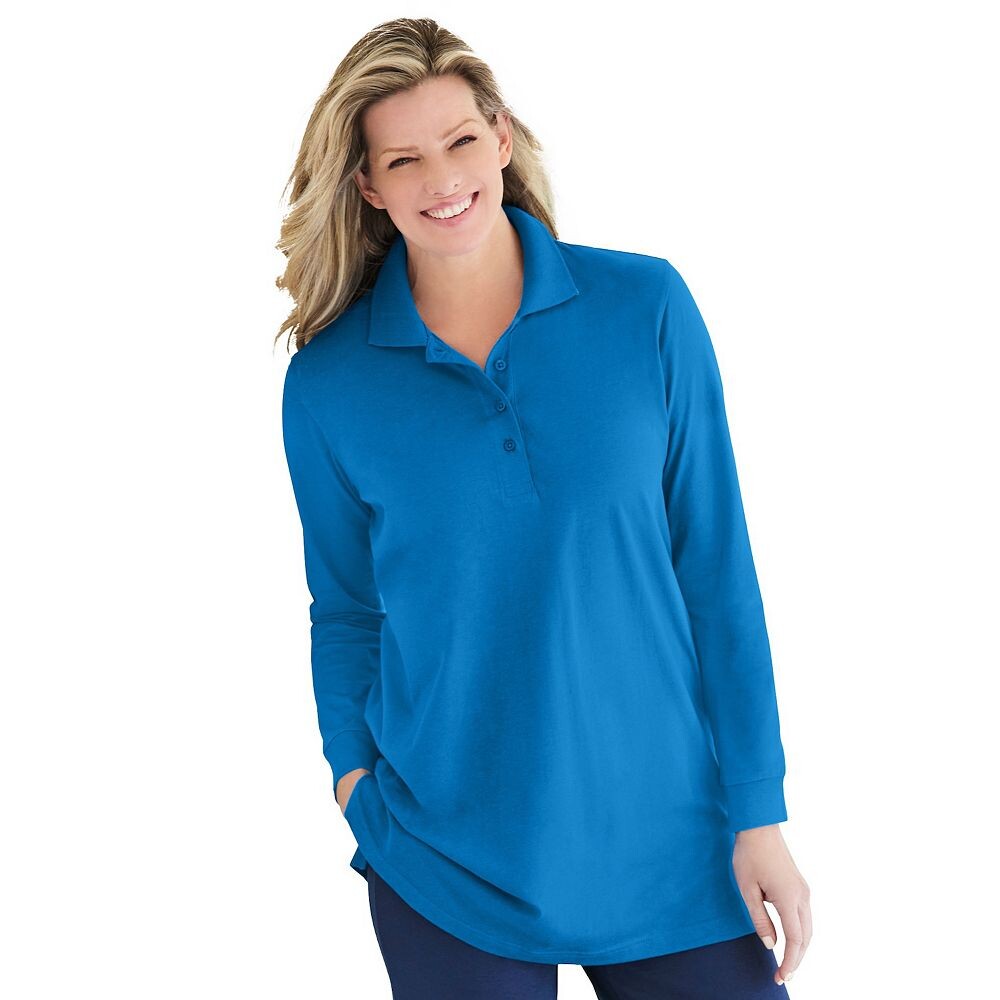 Женщина в женской рубашке поло с длинными рукавами больших размеров Woman Within, цвет Bright Cobalt
Женщина в женской рубашке поло с длинными рукавами больших размеров Woman Within, цвет Bright Cobalt