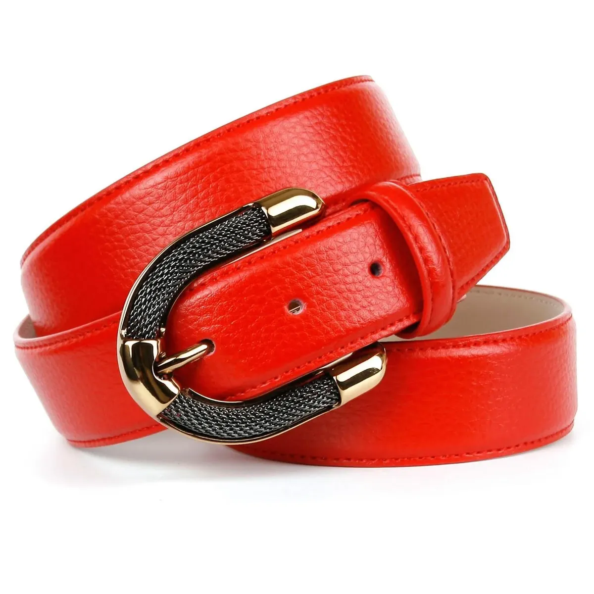 Кожаный ремень Anthoni Crown с изысканной ювелирной застежкой золотого цвета, красный
Кожаный ремень Anthoni Crown с изысканной ювелирной застежкой золотого цвета, красный