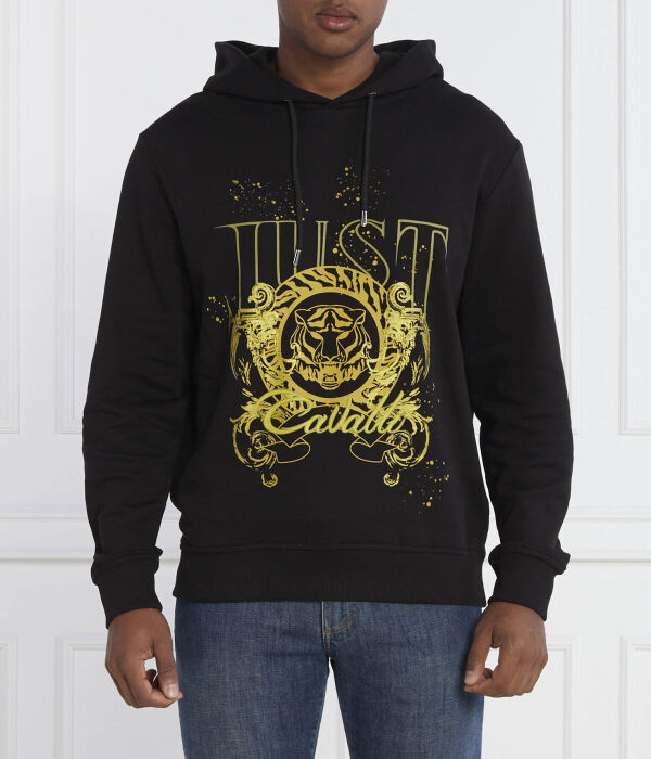 Толстовка мужская Just Cavalli с золотым фирменным принтом, черный
Толстовка мужская Just Cavalli с золотым фирменным принтом, черный