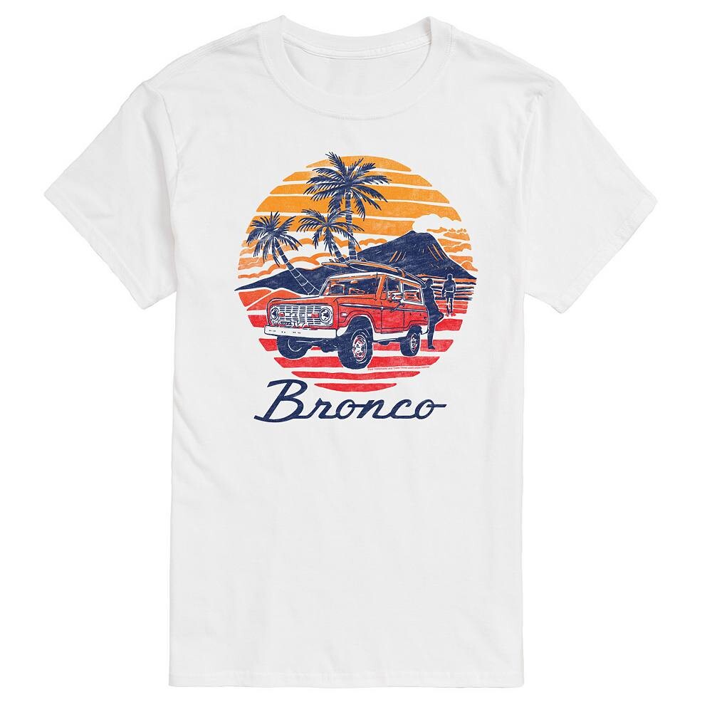 Мужская футболка Ford Bronco Sunset с винтажным рисунком Licensed Character, белый 
Мужская футболка Ford Bronco Sunset с винтажным рисунком Licensed Character, белый