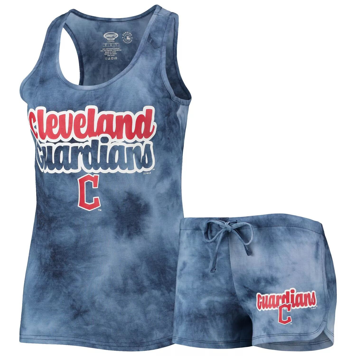 Женский спортивный комплект из топа и шорт темно-синего цвета Cleveland Guardians Billboard Racerback
Женский спортивный комплект из топа и шорт темно-синего цвета Cleveland Guardians Billboard Racerback