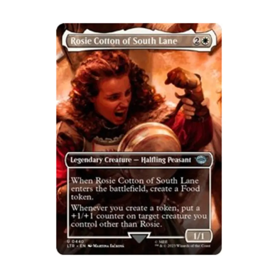 CCG Рози Коттон из Саут-Лейн (Без границ) (U), MTG - Universes Beyond: Lord of the Rings
CCG Рози Коттон из Саут-Лейн (Без границ) (U), MTG - Universes Beyond: Lord of the Rings