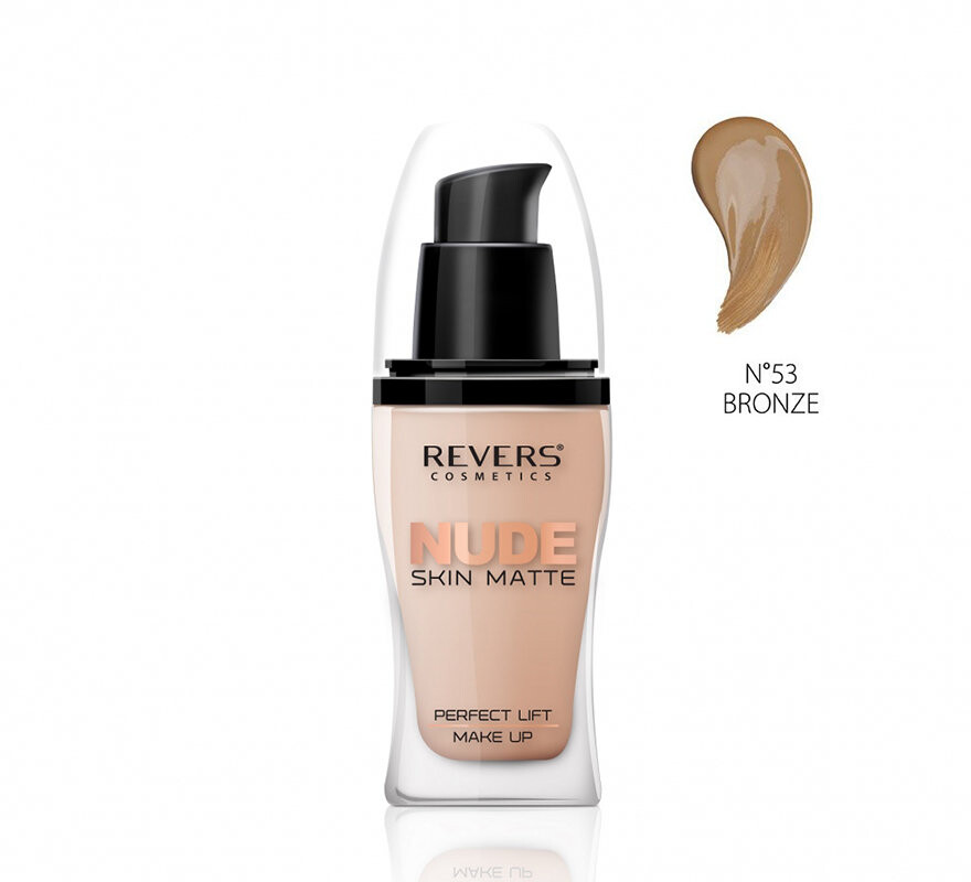 Revers, Тональная основа, матовая для телесной кожи #53, бронза, 30 мл
Revers, Тональная основа, матовая для телесной кожи #53, бронза, 30 мл