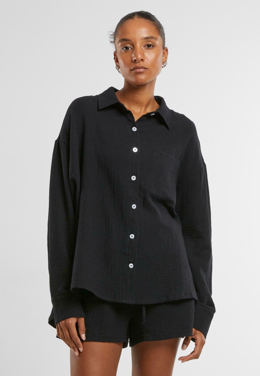 Блуза Urban Classics Button-down blouse, Black
Блуза Urban Classics Button-down blouse, Black