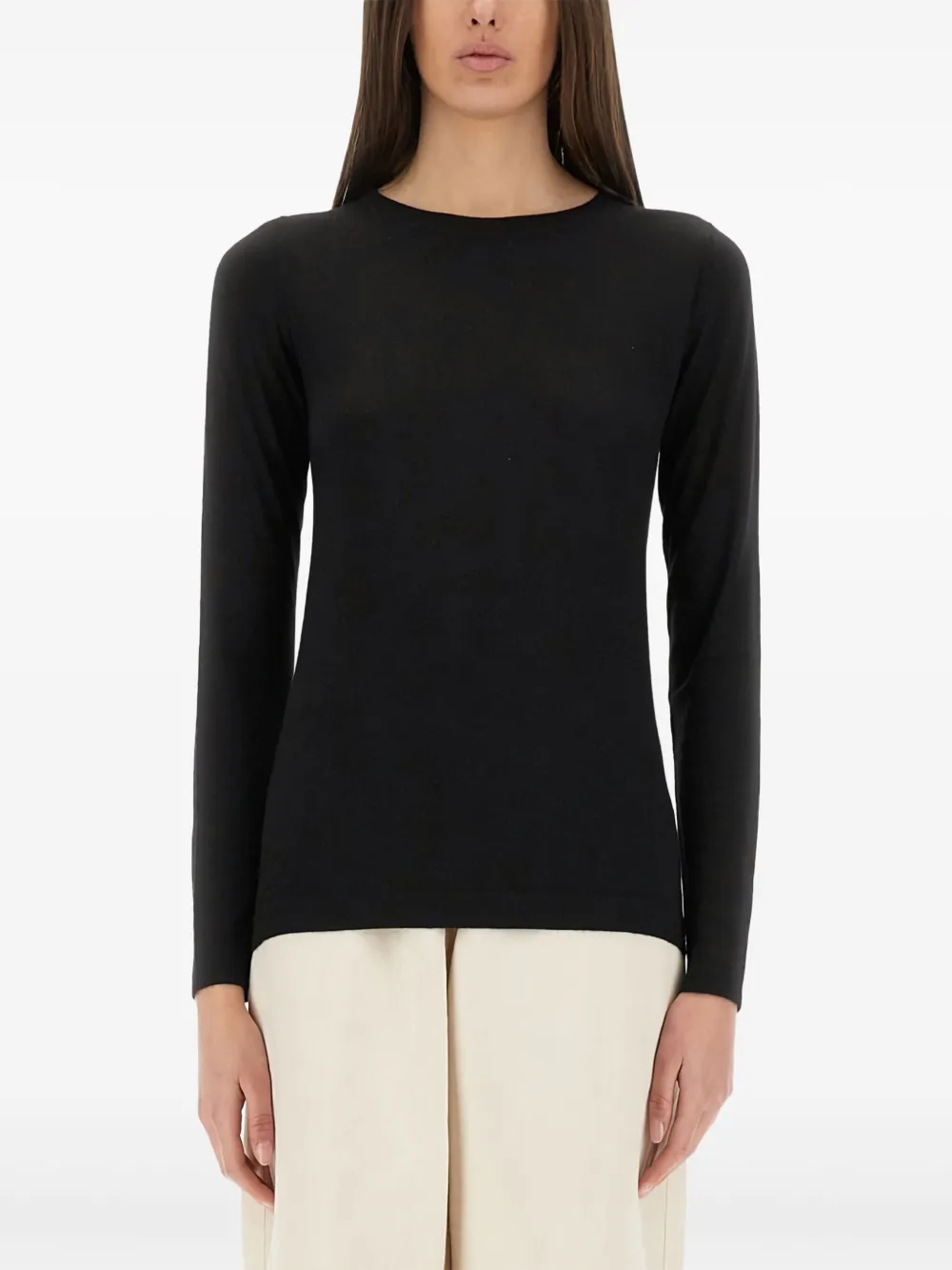 Топ с длинными рукавами Brunello Cucinelli, черный
Топ с длинными рукавами Brunello Cucinelli, черный