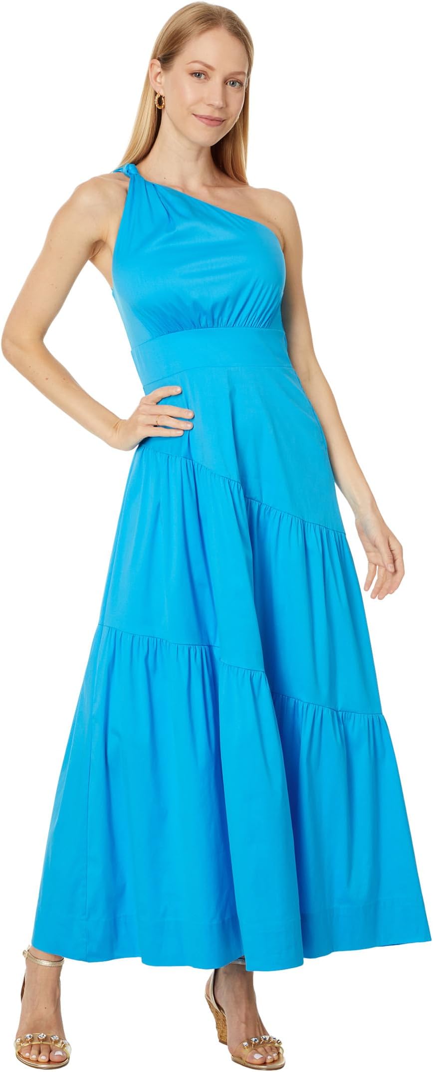 Платье Lilly Pulitzer Lucilyn One Shoulder Cott, цвет Tangier Teal 
Платье Lilly Pulitzer Lucilyn One Shoulder Cott, цвет Tangier Teal