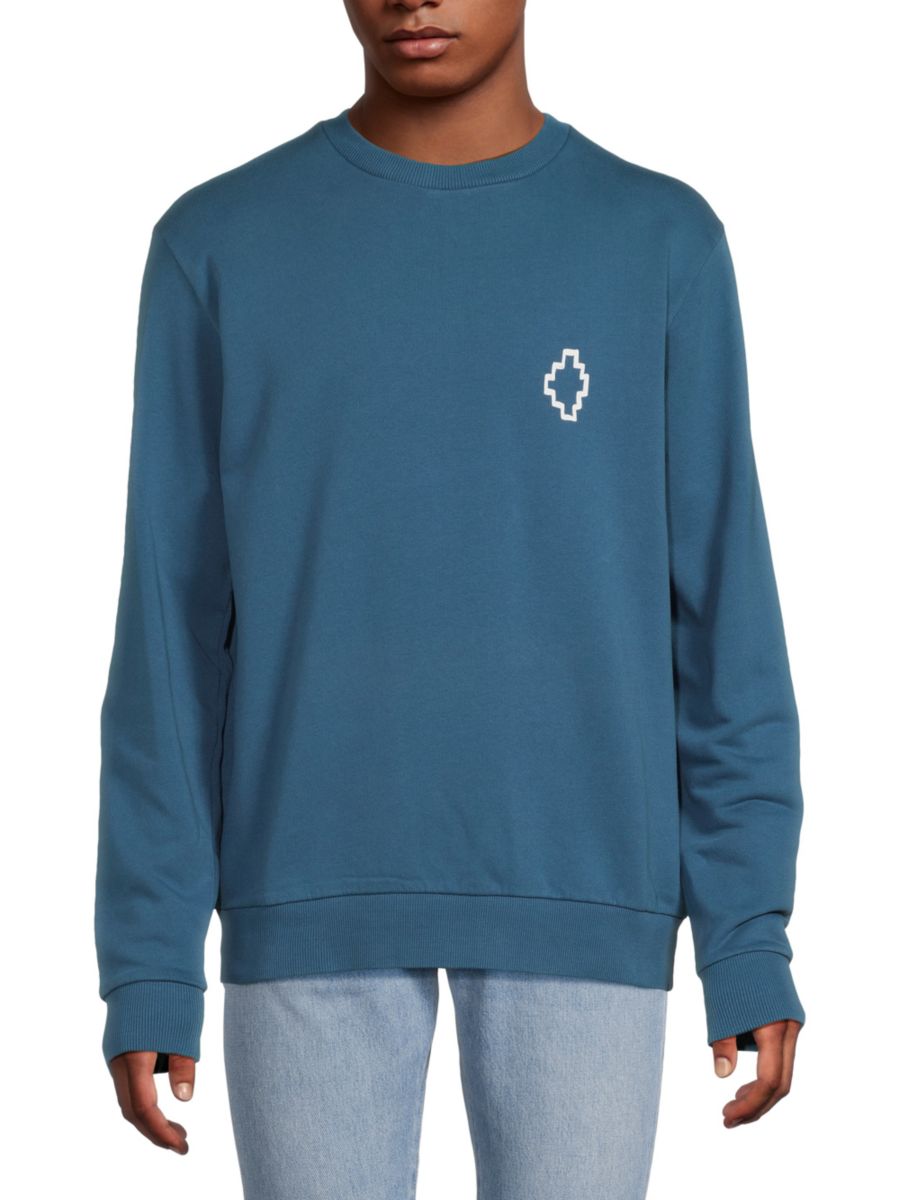 Толстовка с логотипом Marcelo Burlon, синий 
Толстовка с логотипом Marcelo Burlon, синий