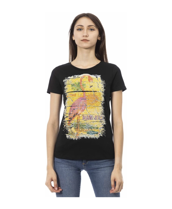 Повседневная футболка с круглым вырезом Trussardi, черный
Повседневная футболка с круглым вырезом Trussardi, черный