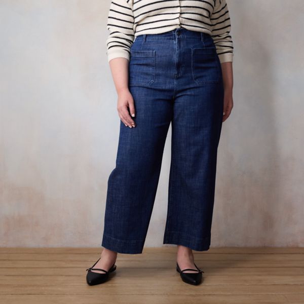 Джинсы-клеш укороченные с высокой посадкой и цветочным принтом больших размеров Lc Lauren Conrad, цвет dark blue wash
Джинсы-клеш укороченные с высокой посадкой и цветочным принтом больших размеров Lc Lauren Conrad, цвет dark blue wash