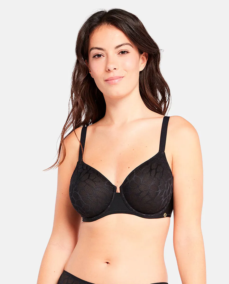 Вместительный бюстгальтер на косточках Sans Complexe, черный
Вместительный бюстгальтер на косточках Sans Complexe, черный