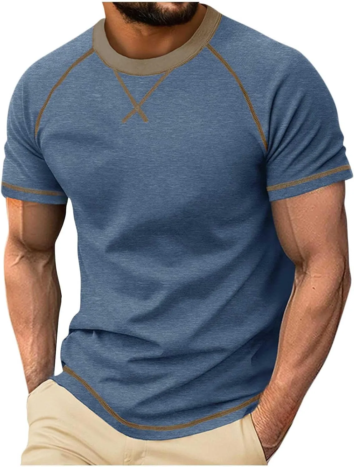 Футболка мужская Casual с коротким рукавом и круглым вырезом
Футболка мужская Casual с коротким рукавом и круглым вырезом