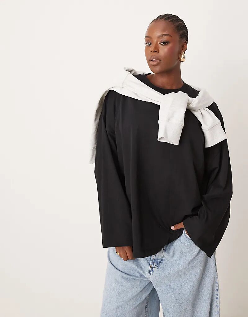 Футболка Curve премиум-класса из плотного хлопка свободного кроя с длинными рукавами черного цвета ASOS EDITION
Футболка Curve премиум-класса из плотного хлопка свободного кроя с длинными рукавами черного цвета ASOS EDITION