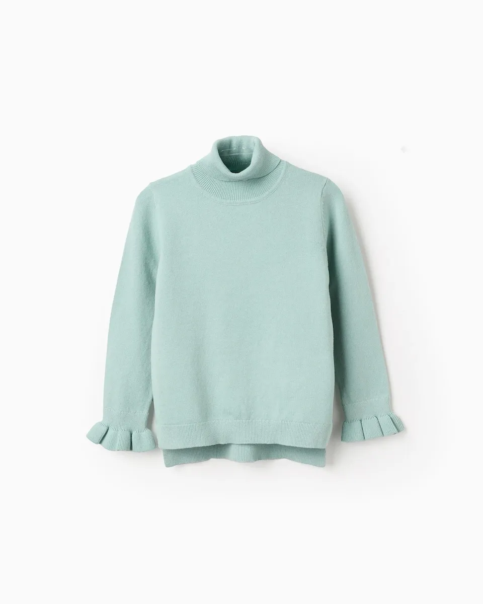 Детский джемпер из тонкой пряжи с отложным воротником и рюшами Zippy, светло-зеленый
Детский джемпер из тонкой пряжи с отложным воротником и рюшами Zippy, светло-зеленый