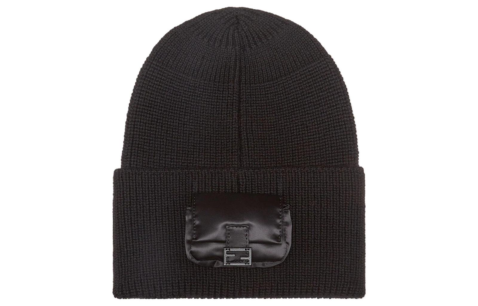 FENDI Мужская черная шапка бини, Black
FENDI Мужская черная шапка бини, Black