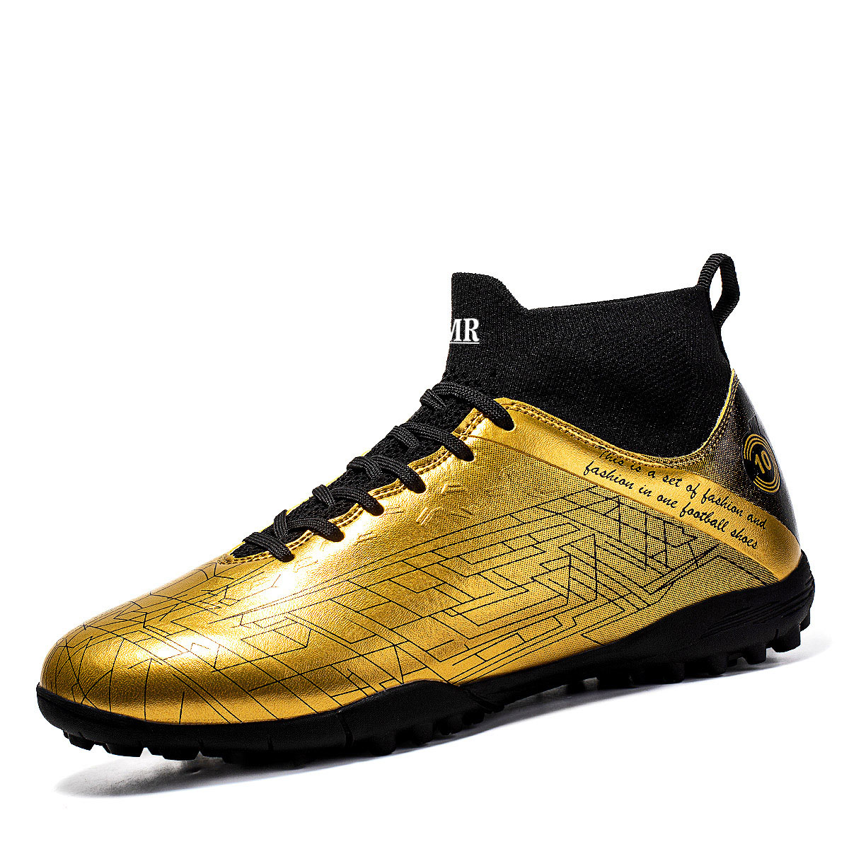 NMR Футбольные бутсы унисекс FG с длинными шипами TT, противоскользящие, износостойкие, влагоотводящие, с частично сломанными шипами, для искусственного покрытия, золотистые 
NMR Футбольные бутсы унисекс FG с длинными шипами TT, противоскользящие, износостойкие, влагоотводящие, с частично сломанными шипами, для искусственного покрытия, золотистые