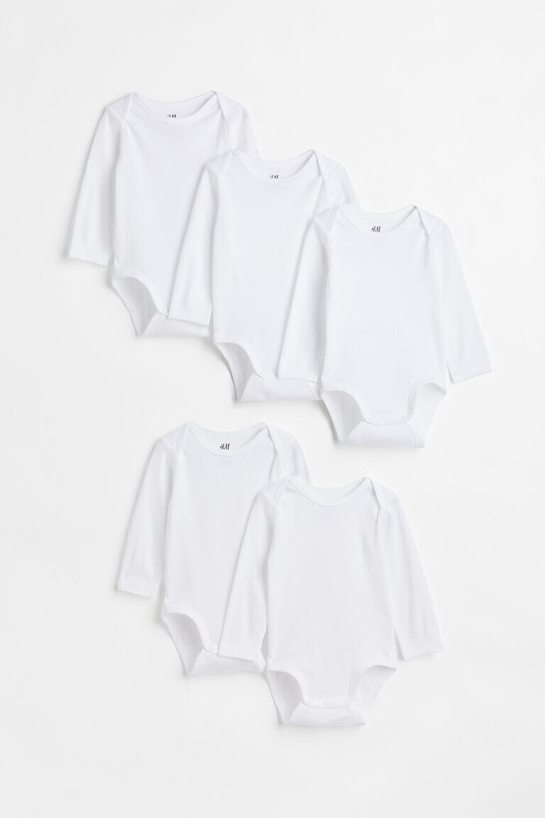5 боди H&M, белый
5 боди H&M, белый