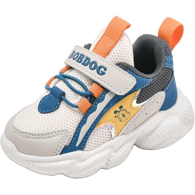 Нескользящие дышащие низкие детские кроссовки для повседневной носки BOBDOG, бежевый/синий 
Нескользящие дышащие низкие детские кроссовки для повседневной носки BOBDOG, бежевый/синий