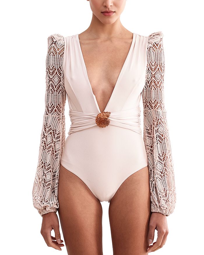 Цельный купальник с длинным рукавом "Seashell" PatBO, коричневый/бежевый
Цельный купальник с длинным рукавом "Seashell" PatBO, коричневый/бежевый