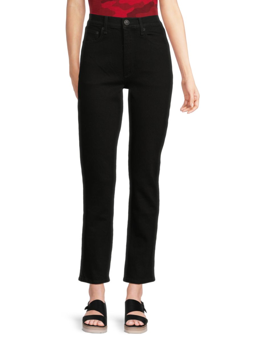 Джинсы Wren с высокой талией и прямыми штанинами rag & bone, черный
Джинсы Wren с высокой талией и прямыми штанинами rag & bone, черный