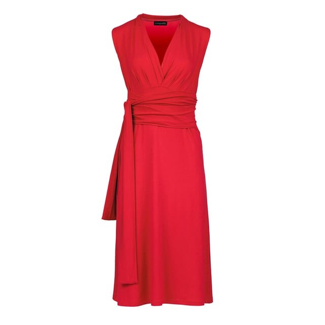 Красное трикотажное платье в стиле ампир Conquista, красный
Красное трикотажное платье в стиле ампир Conquista, красный